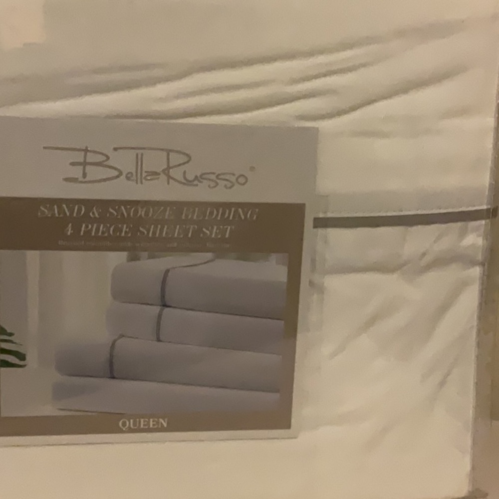 Soft White Bedding Sheets with Smooth microfiber texture,  NEW, never used.